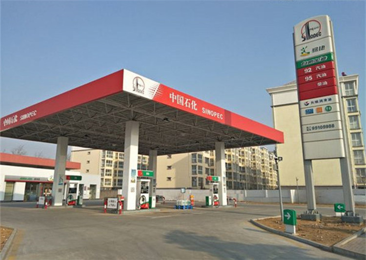 石狮加油站钢结构网架案例2